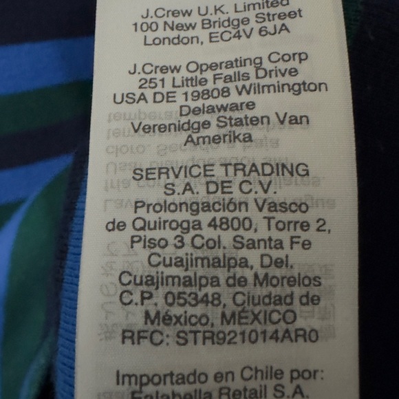 J.Crew | NWOT Navy Green Perfect Fit Long Sleeve Striped Long Sleeves (Sz S) - Picture 10 of 13